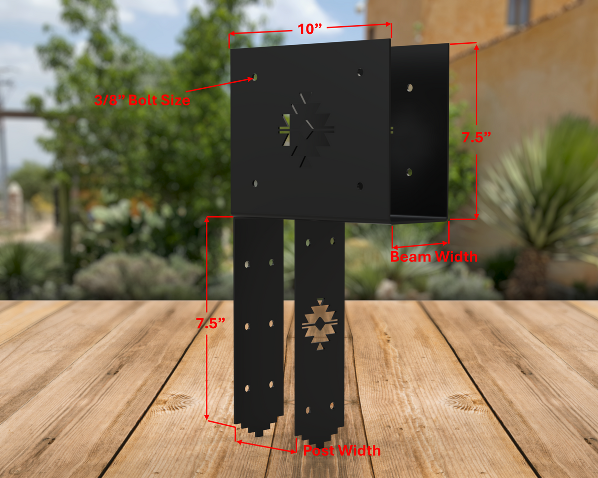 Column to Beam Corner Brace - Aztec Style