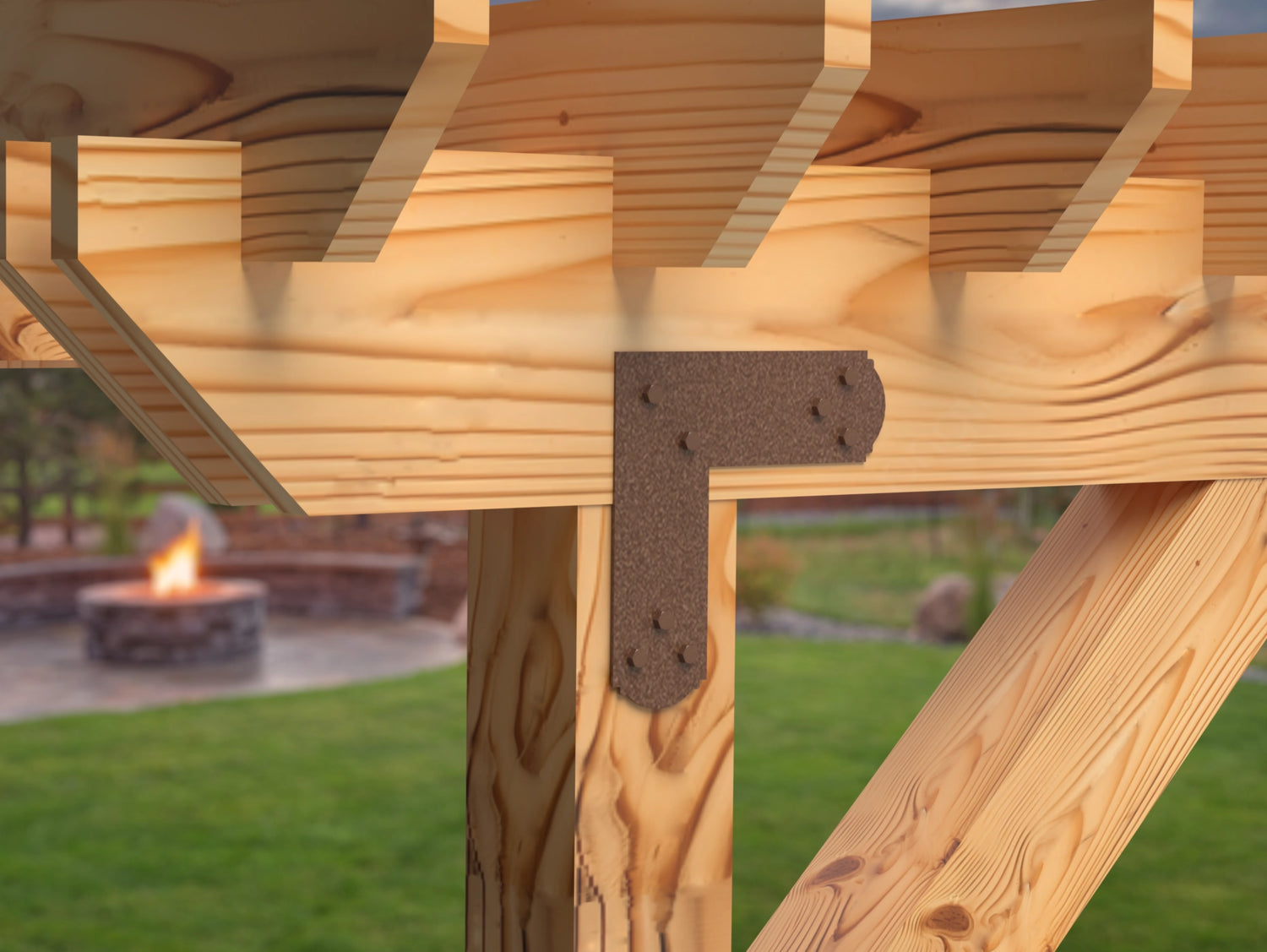 L Bracket - Crowned Style - For 4 Inch Lumber - Wood Post Brackets - construction brackets - brackets for post and beam construction - beam supports - post support - timber frame brackets - barndominium brackets - exposed beam brackets