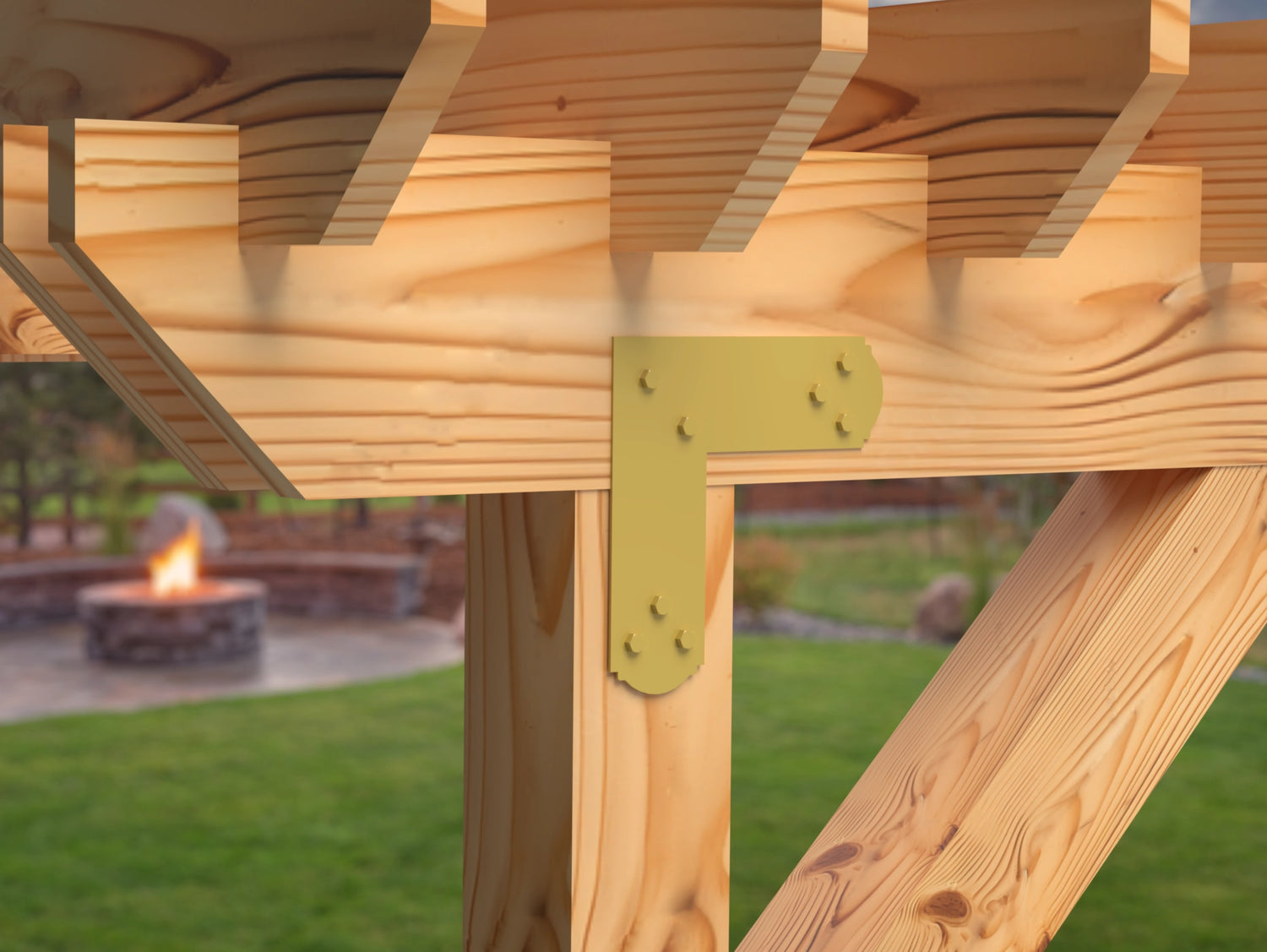 L Bracket - Crowned Style - For 4 Inch Lumber - Wood Post Brackets - construction brackets - brackets for post and beam construction - beam supports - post support - timber frame brackets - barndominium brackets - exposed beam brackets