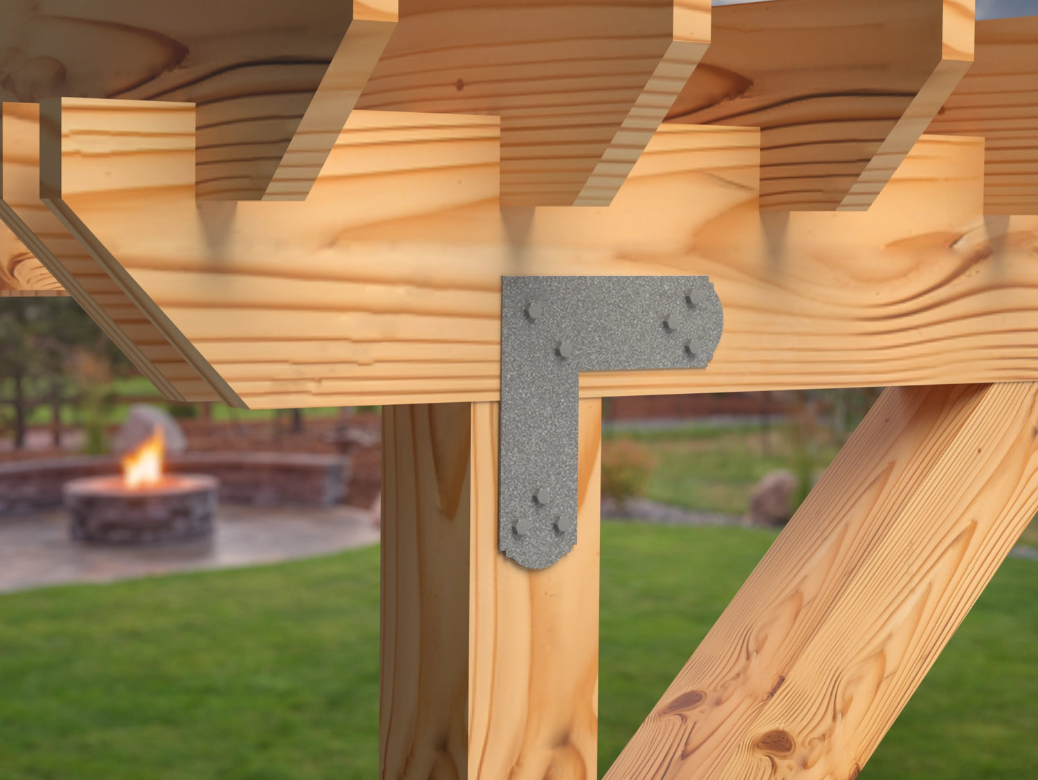 L Bracket - Crowned Style - For 4 Inch Lumber - Wood Post Brackets - construction brackets - brackets for post and beam construction - beam supports - post support - timber frame brackets - barndominium brackets - exposed beam brackets