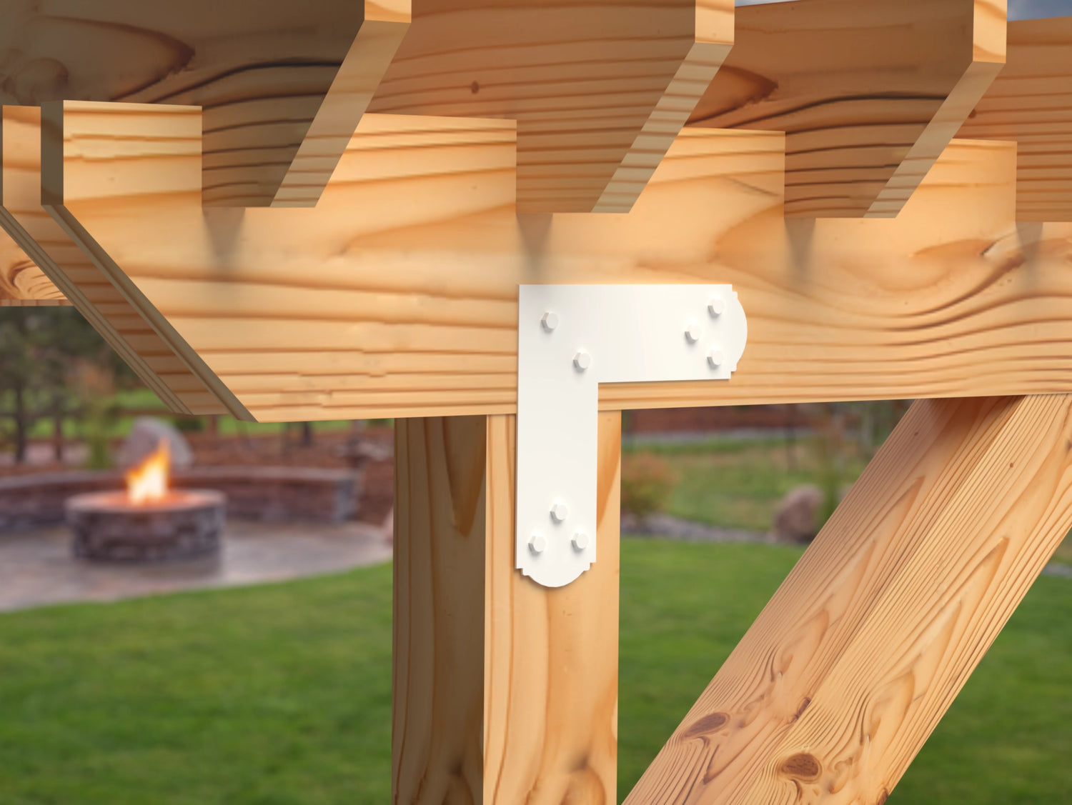 L Bracket - Crowned Style - For 4 Inch Lumber - Wood Post Brackets - construction brackets - brackets for post and beam construction - beam supports - post support - timber frame brackets - barndominium brackets - exposed beam brackets