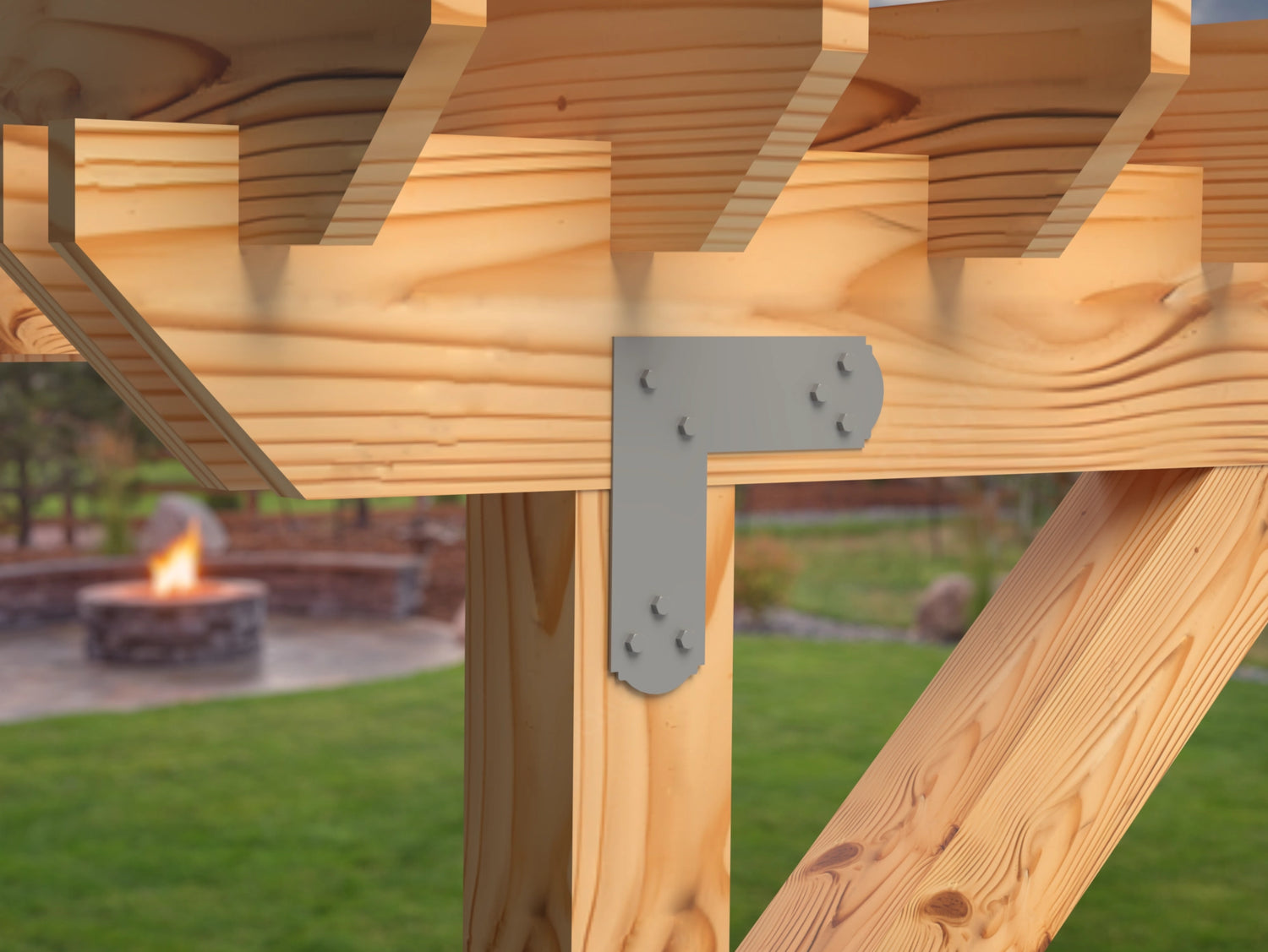 L Bracket - Crowned Style - For 4 Inch Lumber - Wood Post Brackets - construction brackets - brackets for post and beam construction - beam supports - post support - timber frame brackets - barndominium brackets - exposed beam brackets