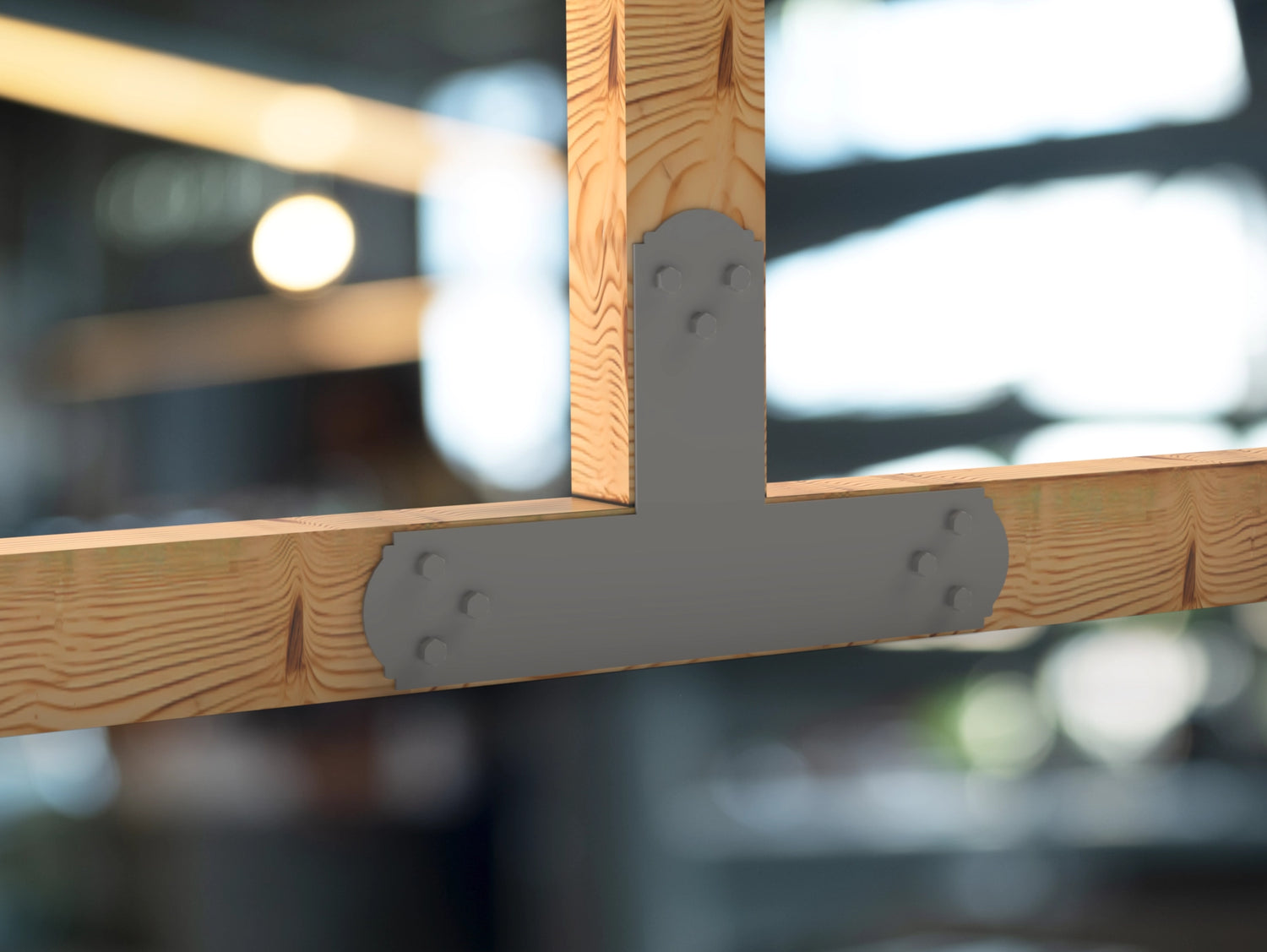 T Bracket - Crowned Style - For 4 Inch Lumber - Wood Post Brackets - construction brackets - brackets for post and beam construction - beam supports - post support - timber frame brackets - barndominium brackets - exposed beam brackets