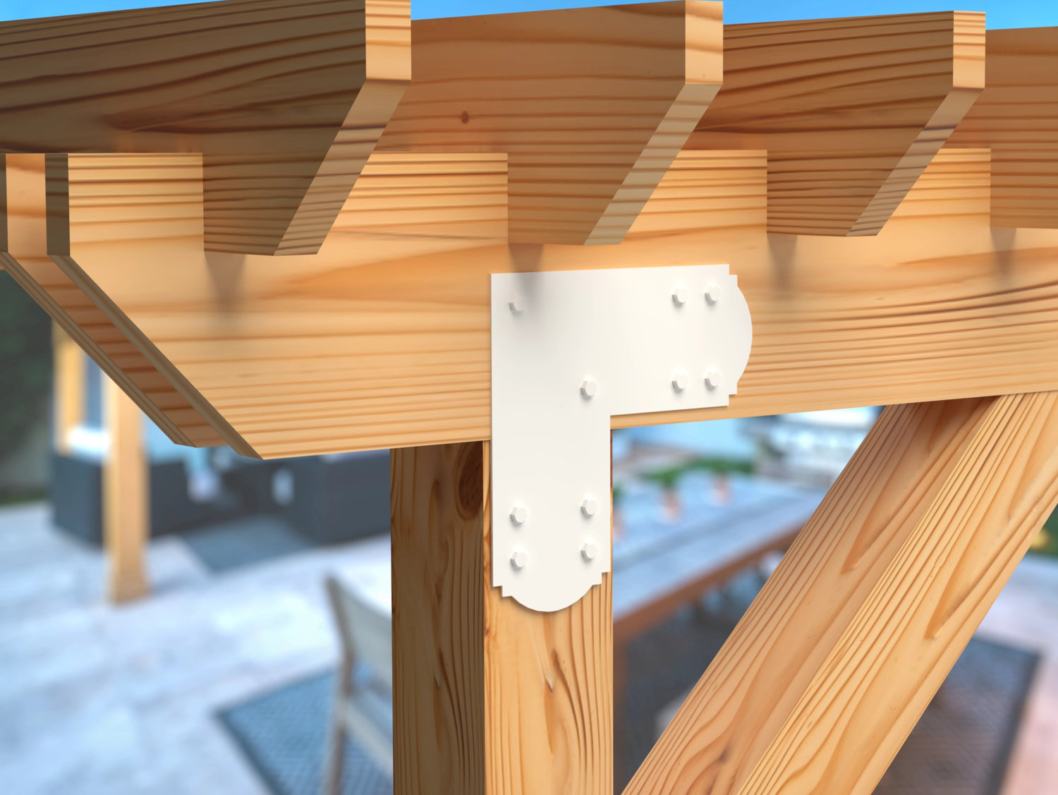L Bracket - Crowned Style - For 8 Inch Lumber - Wood Post Brackets - construction brackets - brackets for post and beam construction - beam supports - post support - timber frame brackets - barndominium brackets - exposed beam brackets