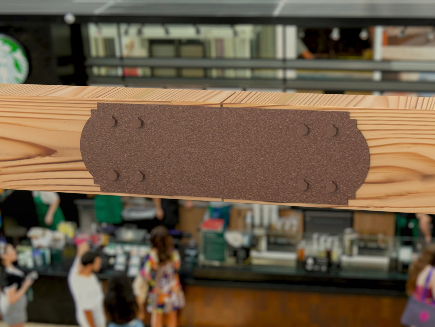 Straight Bracket - Crowned Style - For 8 Inch Lumber - Wood Post Brackets - construction brackets - brackets for post and beam construction - beam supports - post support - timber frame brackets - barndominium brackets - exposed beam brackets