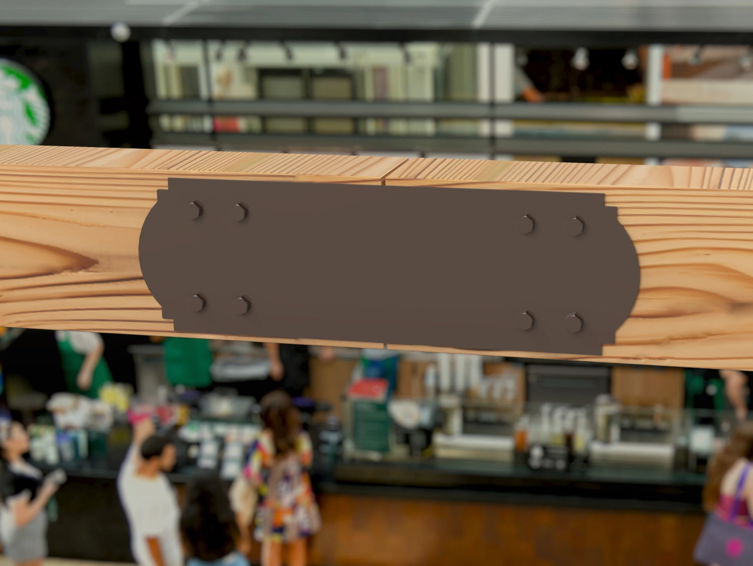 Straight Bracket - Crowned Style - For 8 Inch Lumber - Wood Post Brackets - construction brackets - brackets for post and beam construction - beam supports - post support - timber frame brackets - barndominium brackets - exposed beam brackets