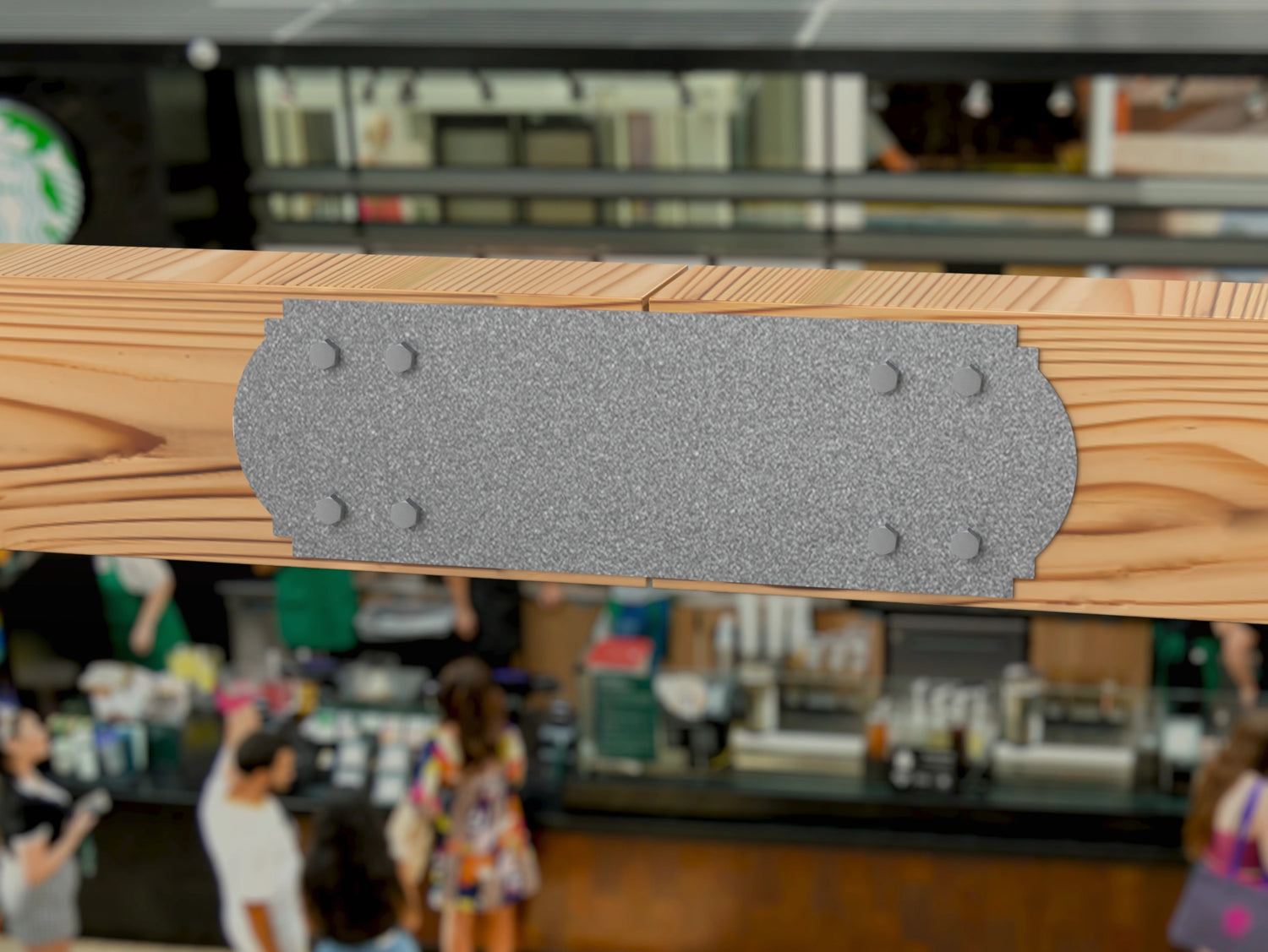 Straight Bracket - Crowned Style - For 8 Inch Lumber - Wood Post Brackets - construction brackets - brackets for post and beam construction - beam supports - post support - timber frame brackets - barndominium brackets - exposed beam brackets