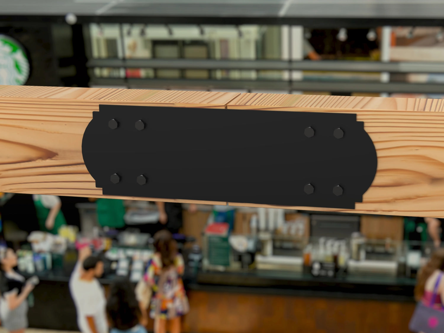 Straight Bracket - Crowned Style - For 8 Inch Lumber - Wood Post Brackets - construction brackets - brackets for post and beam construction - beam supports - post support - timber frame brackets - barndominium brackets - exposed beam brackets