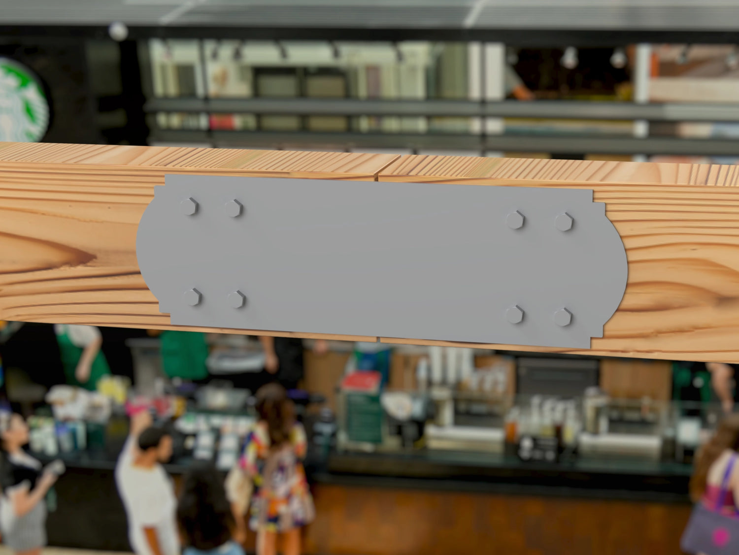 Straight Bracket - Crowned Style - For 8 Inch Lumber - Wood Post Brackets - construction brackets - brackets for post and beam construction - beam supports - post support - timber frame brackets - barndominium brackets - exposed beam brackets