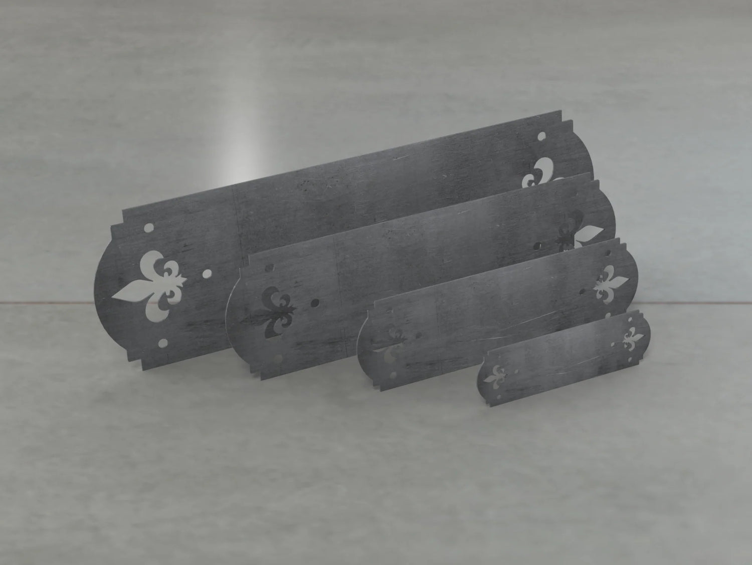 Crowned Fleur De Lis Style Straight Brackets - Various Sizes - Wood Post Brackets - construction brackets - brackets for post and beam construction - beam supports - post support - timber frame brackets - barndominium brackets - exposed beam brackets