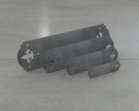 Crowned Fleur De Lis Style Straight Brackets - Various Sizes - Wood Post Brackets - construction brackets - brackets for post and beam construction - beam supports - post support - timber frame brackets - barndominium brackets - exposed beam brackets