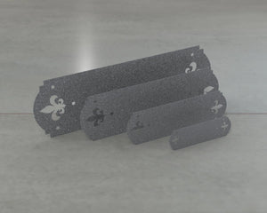 Crowned Fleur De Lis Style Straight Brackets - Various Sizes - Wood Post Brackets - construction brackets - brackets for post and beam construction - beam supports - post support - timber frame brackets - barndominium brackets - exposed beam brackets