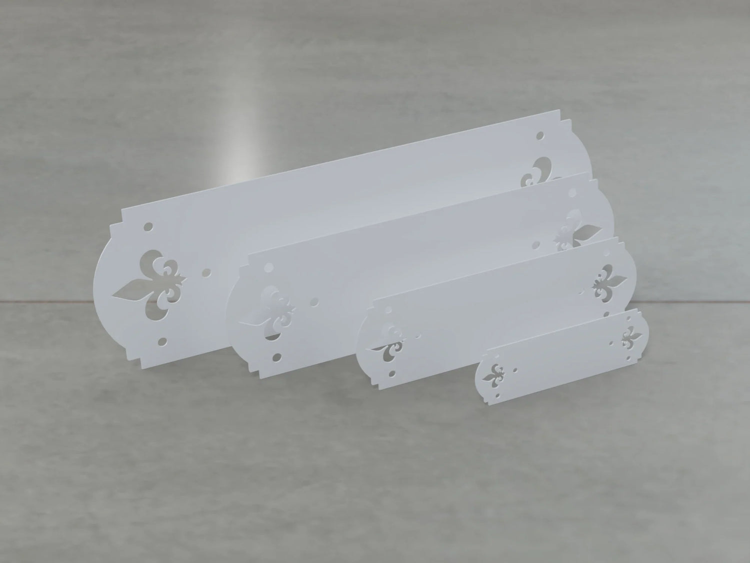 Crowned Fleur De Lis Style Straight Brackets - Various Sizes - Wood Post Brackets - construction brackets - brackets for post and beam construction - beam supports - post support - timber frame brackets - barndominium brackets - exposed beam brackets