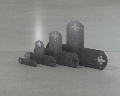 Crowned Fleur De Lis Style T Brackets - Various Sizes - Wood Post Brackets - construction brackets - brackets for post and beam construction - beam supports - post support - timber frame brackets - barndominium brackets - exposed beam brackets