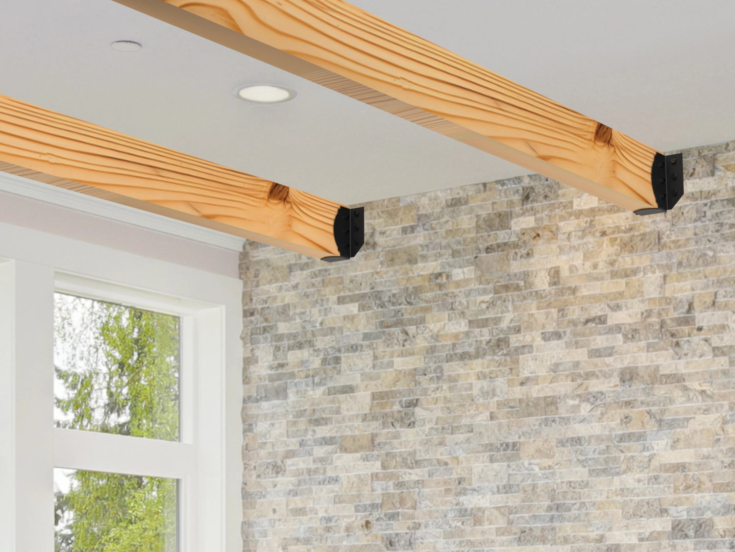 Joist Hangers - Crowned Style - True Sizes - Wood Post Brackets - construction brackets - brackets for post and beam construction - beam supports - post support - timber frame brackets - barndominium brackets - exposed beam brackets