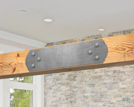 Straight Bracket - Crowned Style - For 4 Inch Lumber - Wood Post Brackets - construction brackets - brackets for post and beam construction - beam supports - post support - timber frame brackets - barndominium brackets - exposed beam brackets