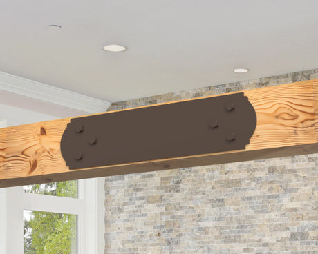 Straight Bracket - Crowned Style - For 4 Inch Lumber - Wood Post Brackets - construction brackets - brackets for post and beam construction - beam supports - post support - timber frame brackets - barndominium brackets - exposed beam brackets