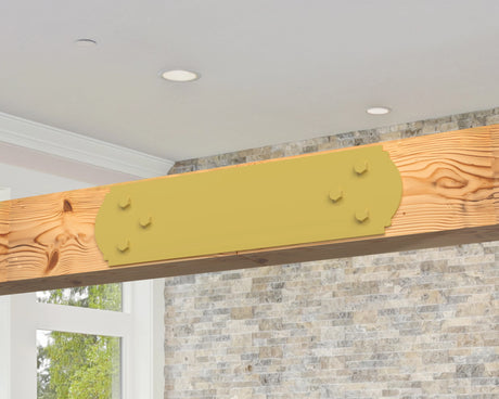 Straight Bracket - Crowned Style - For 4 Inch Lumber - Wood Post Brackets - construction brackets - brackets for post and beam construction - beam supports - post support - timber frame brackets - barndominium brackets - exposed beam brackets