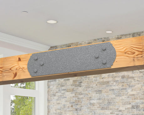 Straight Bracket - Crowned Style - For 4 Inch Lumber - Wood Post Brackets - construction brackets - brackets for post and beam construction - beam supports - post support - timber frame brackets - barndominium brackets - exposed beam brackets