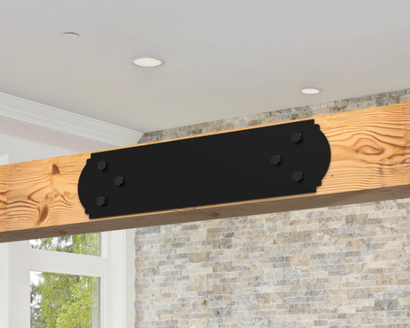 Straight Bracket - Crowned Style - For 4 Inch Lumber - Wood Post Brackets - construction brackets - brackets for post and beam construction - beam supports - post support - timber frame brackets - barndominium brackets - exposed beam brackets