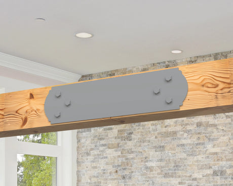 Straight Bracket - Crowned Style - For 4 Inch Lumber - Wood Post Brackets - construction brackets - brackets for post and beam construction - beam supports - post support - timber frame brackets - barndominium brackets - exposed beam brackets