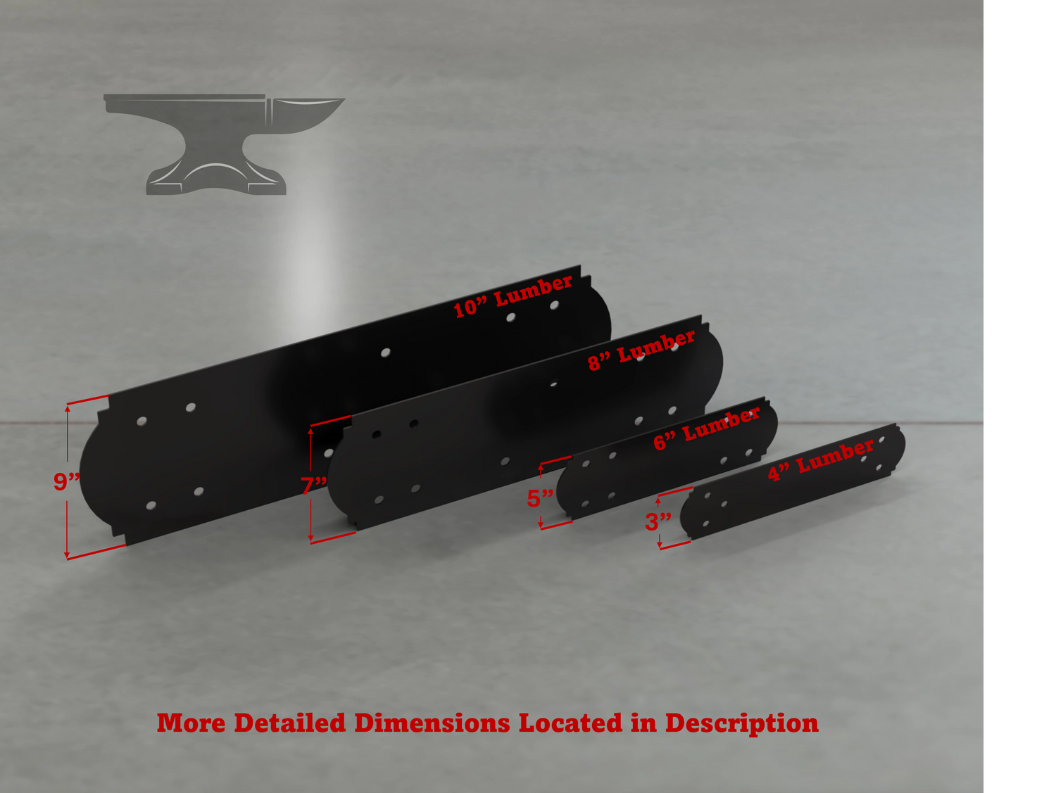 Crowned Style Straight Brackets - Various Sizes - Wood Post Brackets - construction brackets - brackets for post and beam construction - beam supports - post support - timber frame brackets - barndominium brackets - exposed beam brackets