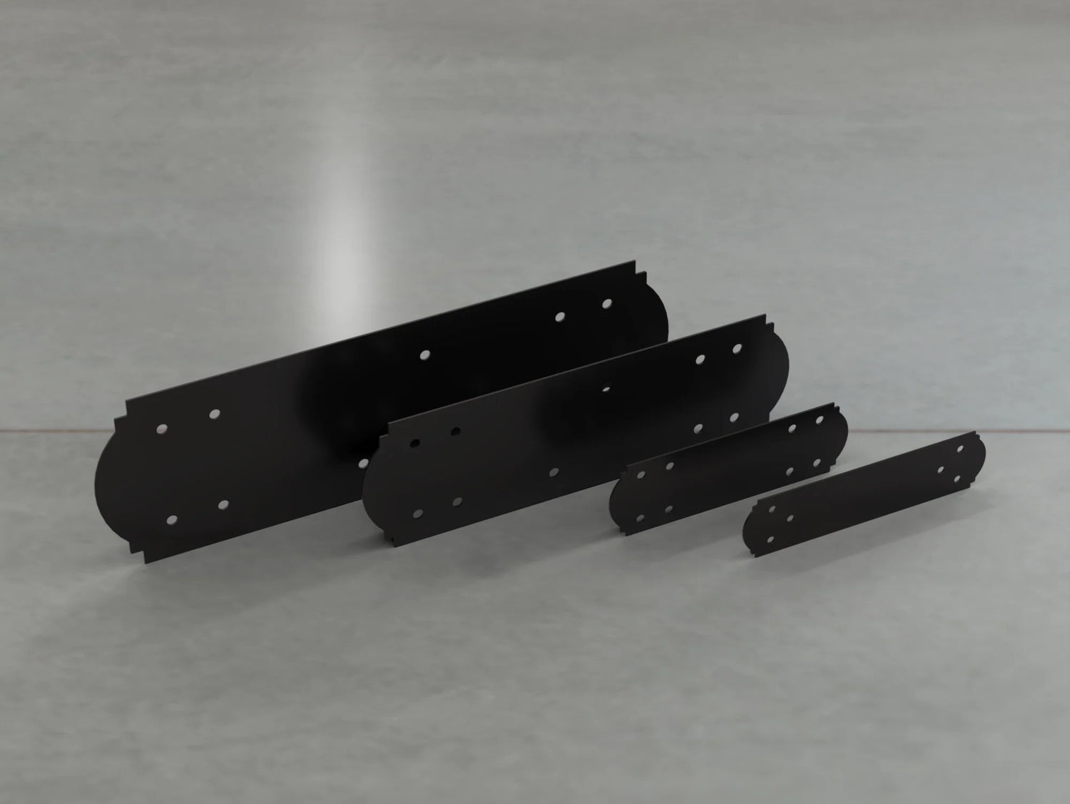 Crowned Style Straight Brackets - Various Sizes - Wood Post Brackets - construction brackets - brackets for post and beam construction - beam supports - post support - timber frame brackets - barndominium brackets - exposed beam brackets