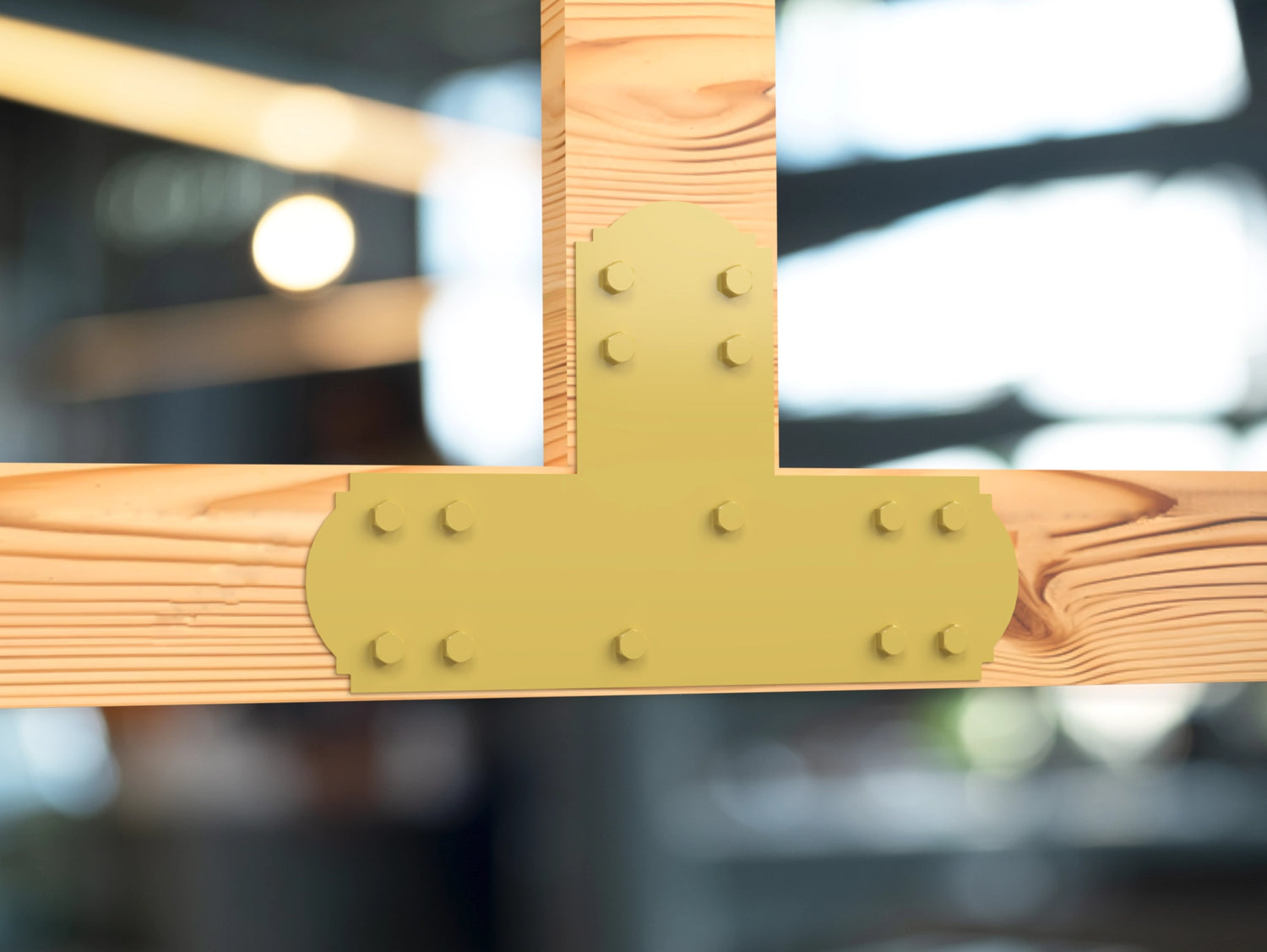 T Bracket - Crowned Style - For 8 Inch Lumber - Wood Post Brackets - construction brackets - brackets for post and beam construction - beam supports - post support - timber frame brackets - barndominium brackets - exposed beam brackets