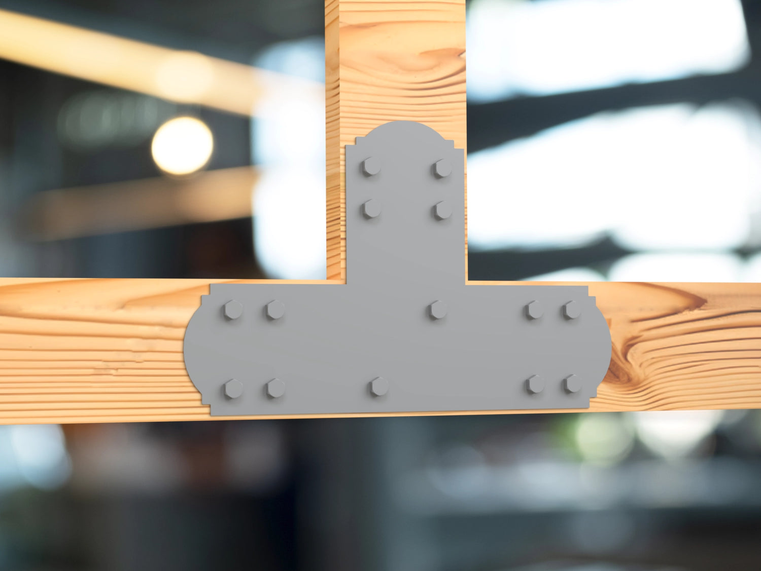 T Bracket - Crowned Style - For 8 Inch Lumber - Wood Post Brackets - construction brackets - brackets for post and beam construction - beam supports - post support - timber frame brackets - barndominium brackets - exposed beam brackets