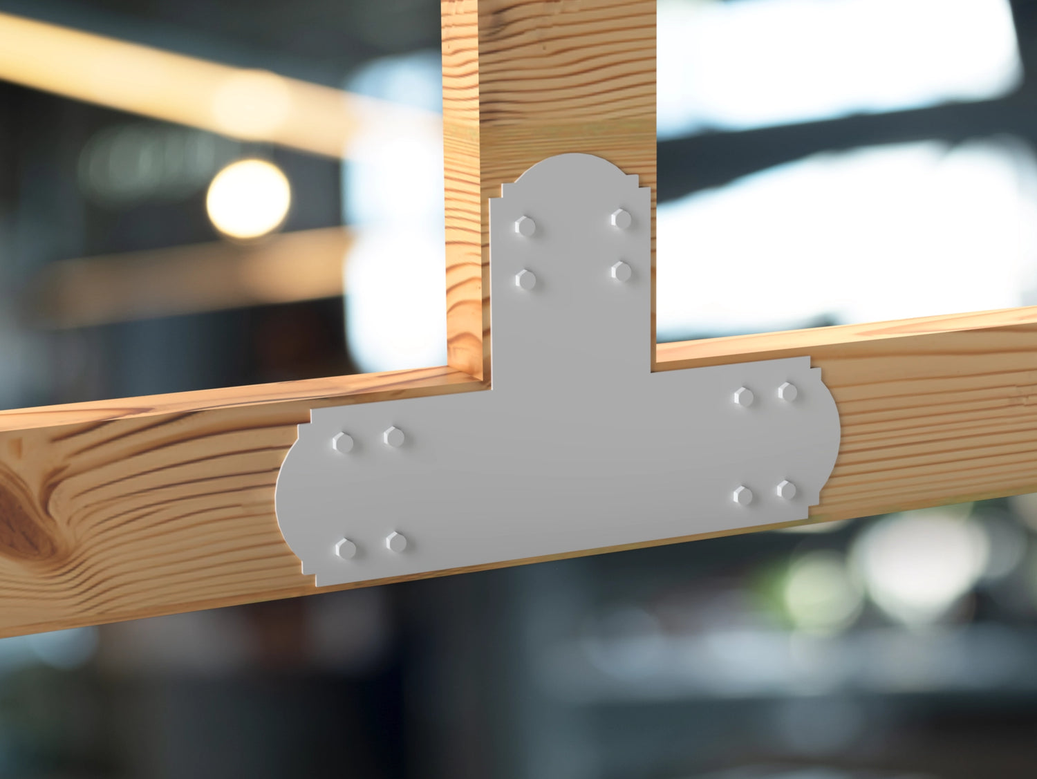 T Bracket - Crowned Style - For 6 Inch Lumber - Wood Post Brackets - construction brackets - brackets for post and beam construction - beam supports - post support - timber frame brackets - barndominium brackets - exposed beam brackets