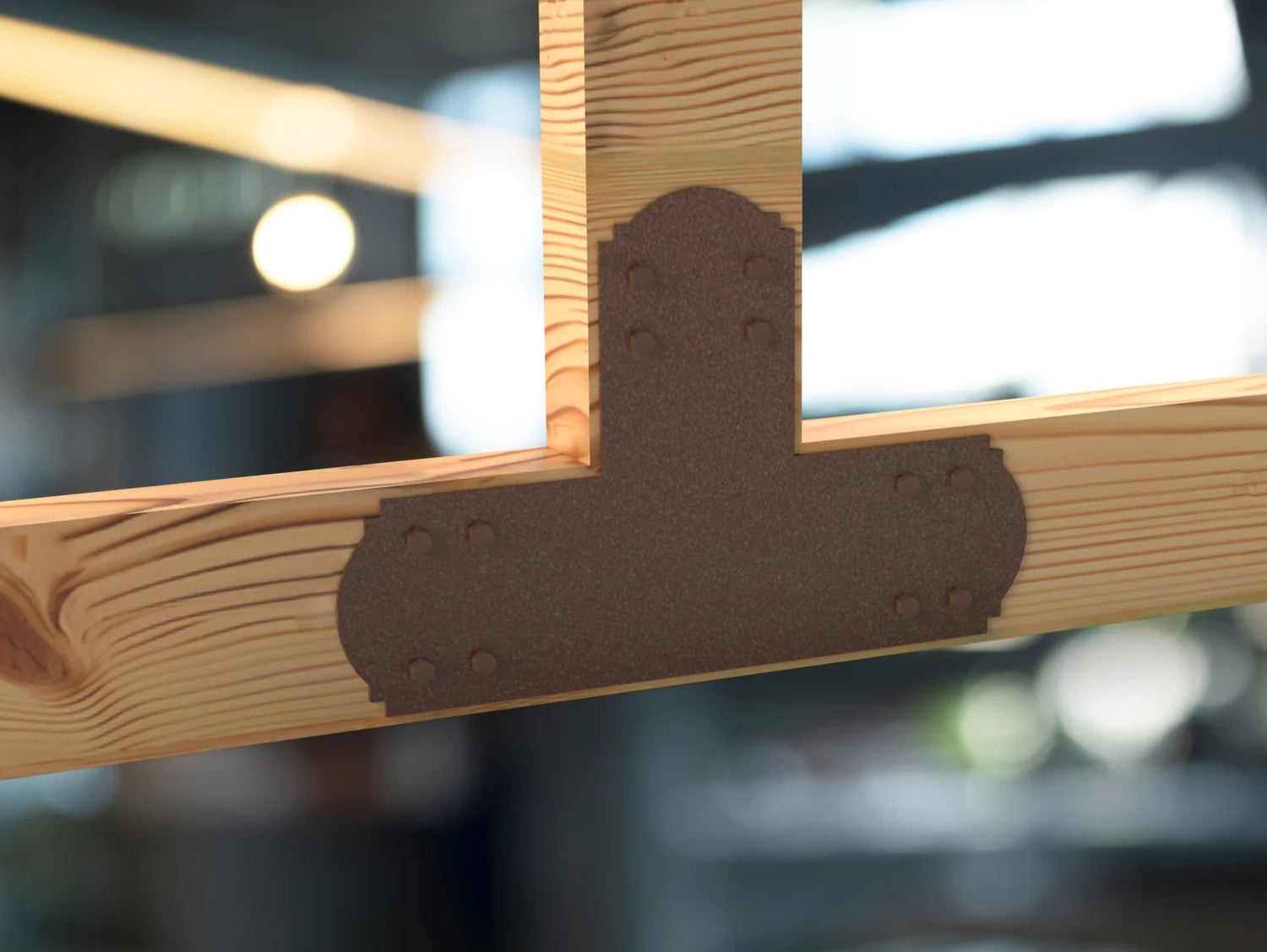 Crowned Brackets for 6x6 Dimensional Lumber - Madison Iron and Wood