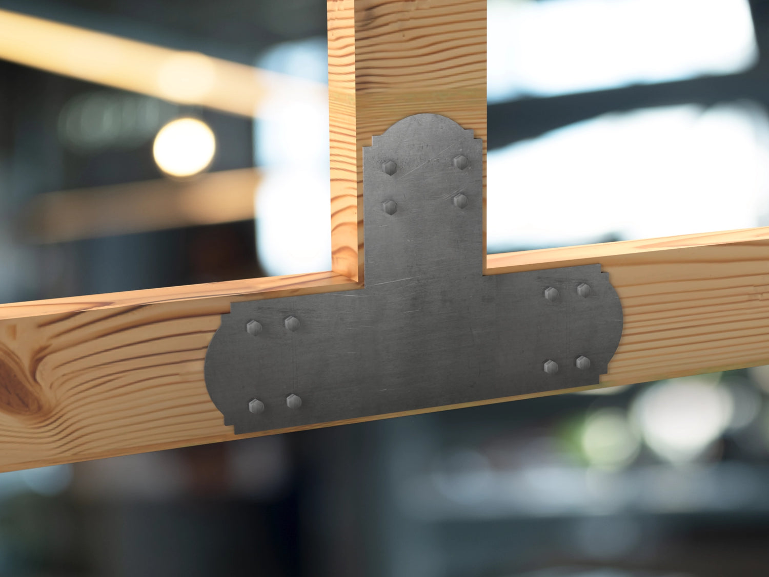 T Bracket - Crowned Style - For 6 Inch Lumber - Wood Post Brackets - construction brackets - brackets for post and beam construction - beam supports - post support - timber frame brackets - barndominium brackets - exposed beam brackets