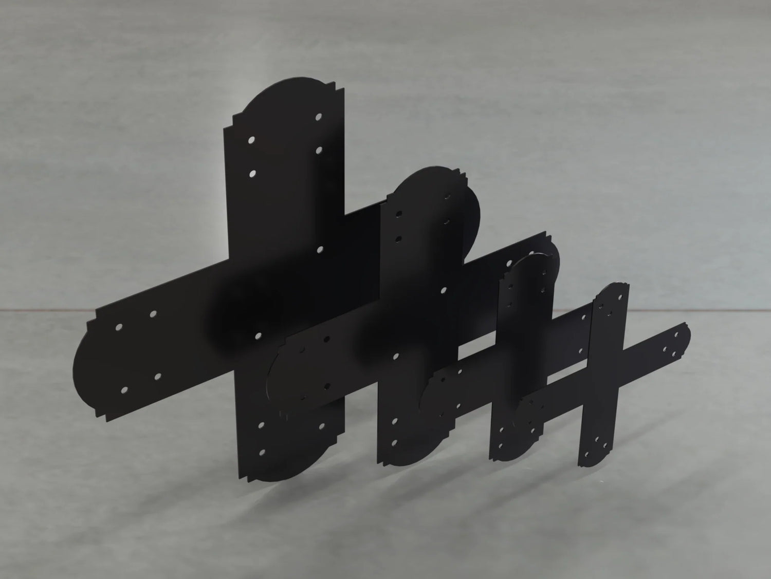Crowned Style X Brackets - Various Sizes - Wood Post Brackets - construction brackets - brackets for post and beam construction - beam supports - post support - timber frame brackets - barndominium brackets - exposed beam brackets