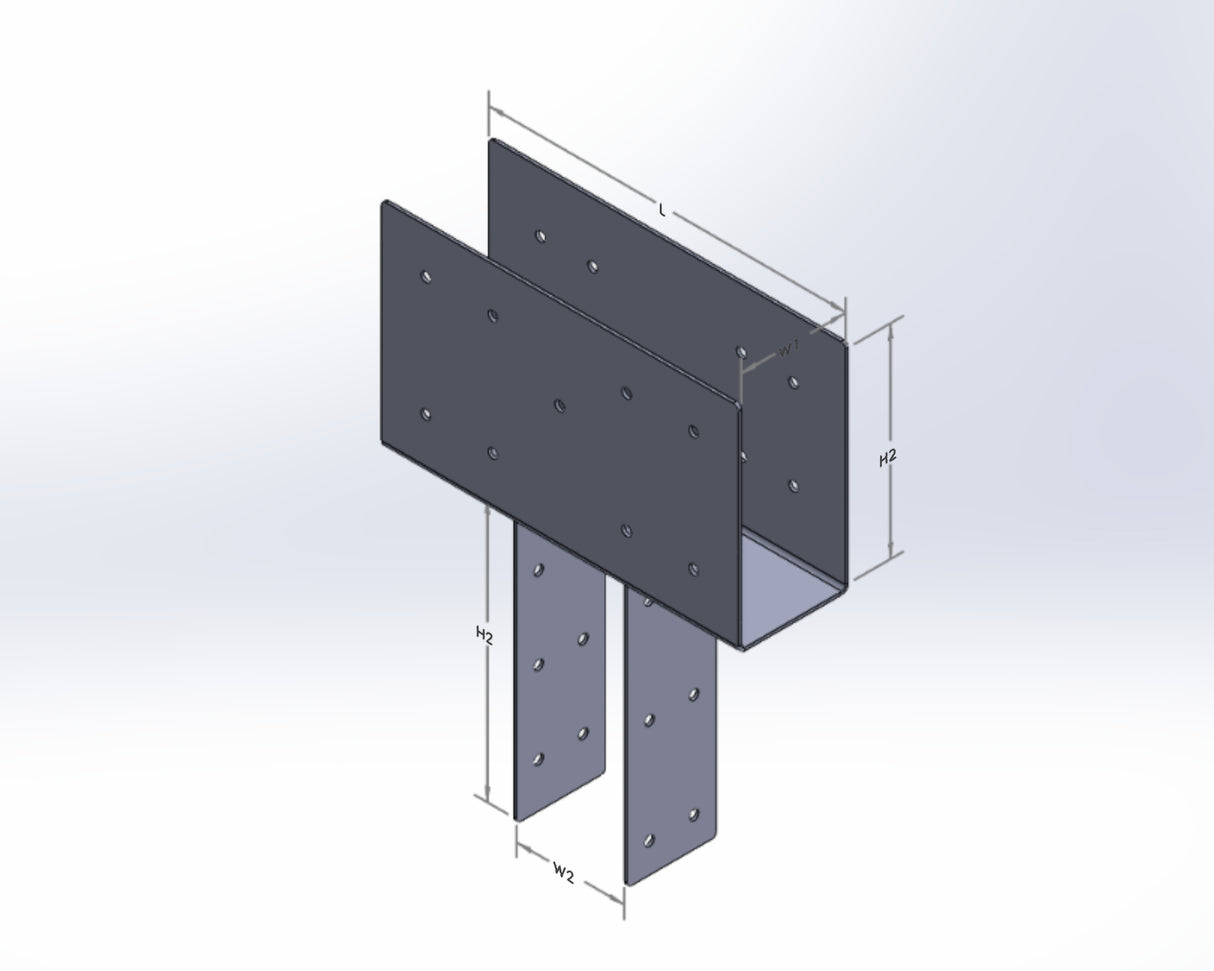 Column to Beam Brace - Aztec Style - Wood Post Brackets - construction materials - building supports - beam supports - post supports