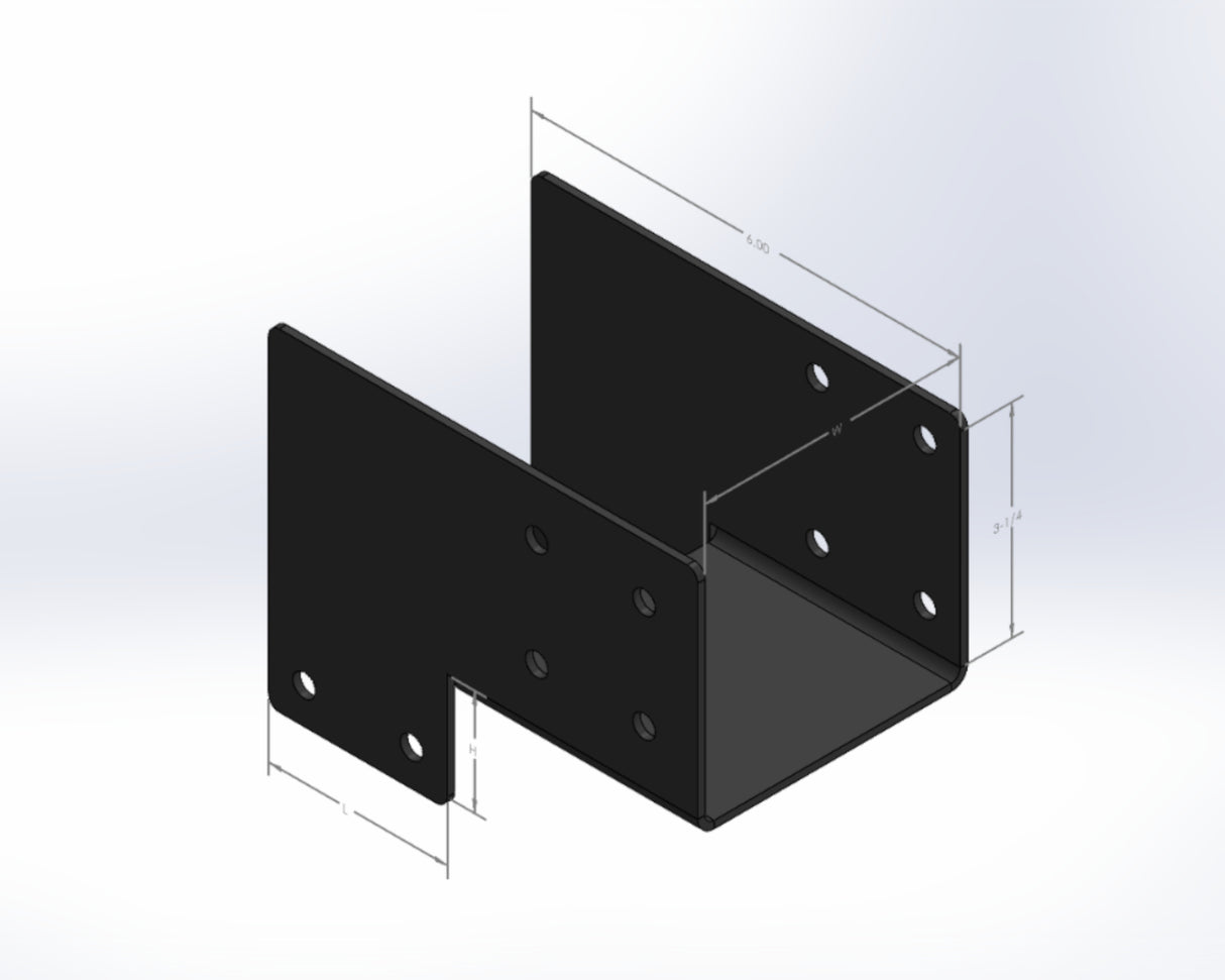 Post to Beam Corner Brace - 8 Inch Beams (PBC7.5) - Wood Post Brackets - construction materials - building supports - beam supports - post supports