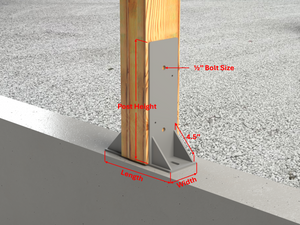 Heavy Duty Post Base Bracket