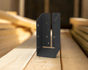 Joist Hangers - Down Angled - Hidden Flange Mount - True Sizes - Wood Post Brackets - construction brackets - brackets for post and beam construction - beam supports - post support - timber frame brackets - barndominium brackets - exposed beam brackets