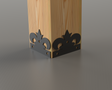 Decorative Post Base Plates (Pack of 2) - Fleur De Lis Style - Wood Post Brackets - construction materials - building supposrts - beam supports - post support - timber frame brackets - wood frame buildings - post frame buildings - barndominium brackets - exposed beam brackets