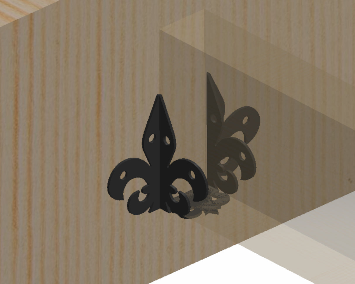 Fleur De Lis Joist Hangers - (Nominal Sizes) - FDLJH1.625-FDLJH5.625 - Wood Post Brackets - construction materials - building supports - beam supports - post supports