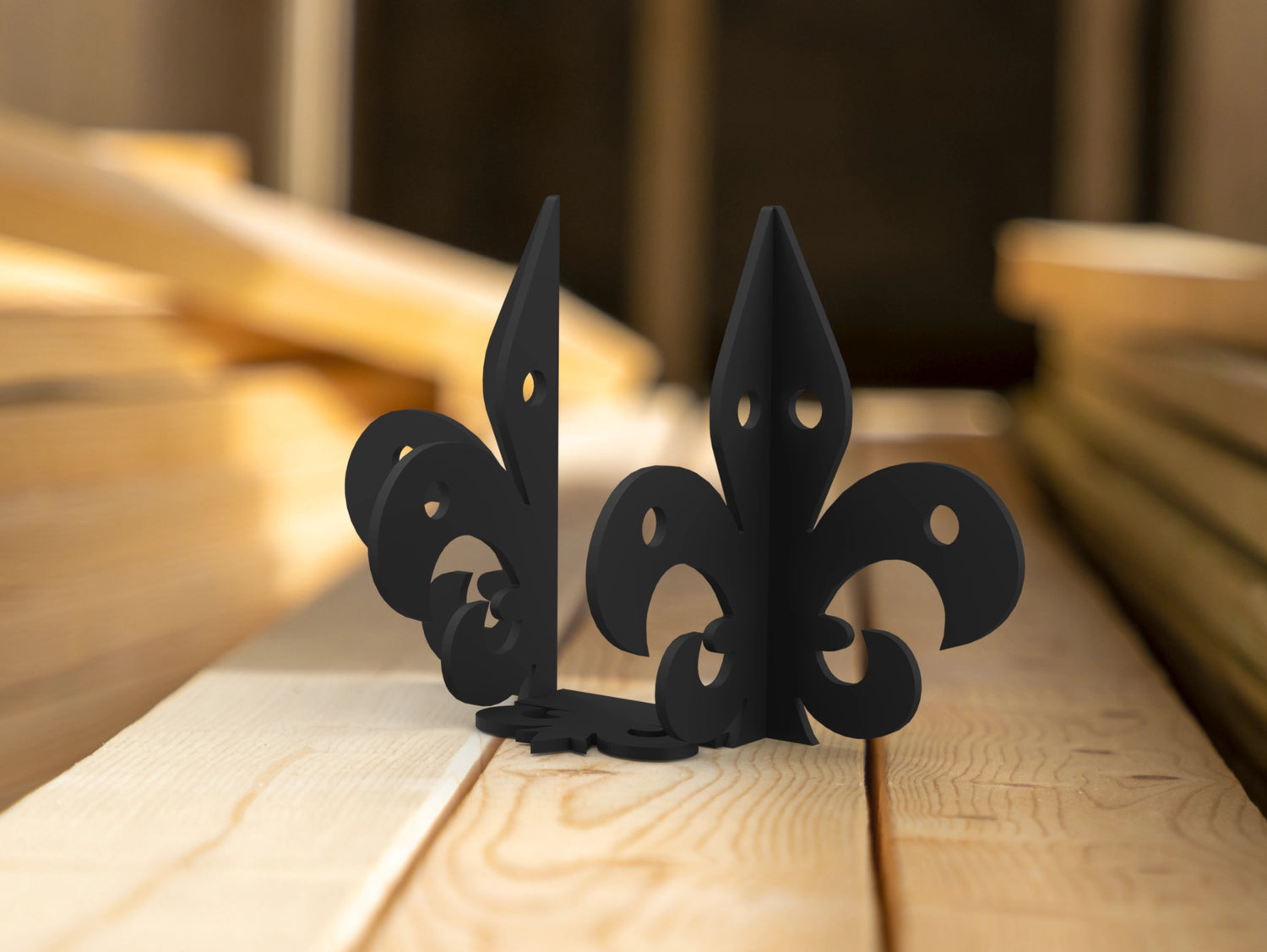 Joist Hangers - Fleur De Lis Style - Nominal Sizes - Wood Post Brackets - construction brackets - brackets for post and beam construction - beam supports - post support - timber frame brackets - barndominium brackets - exposed beam brackets