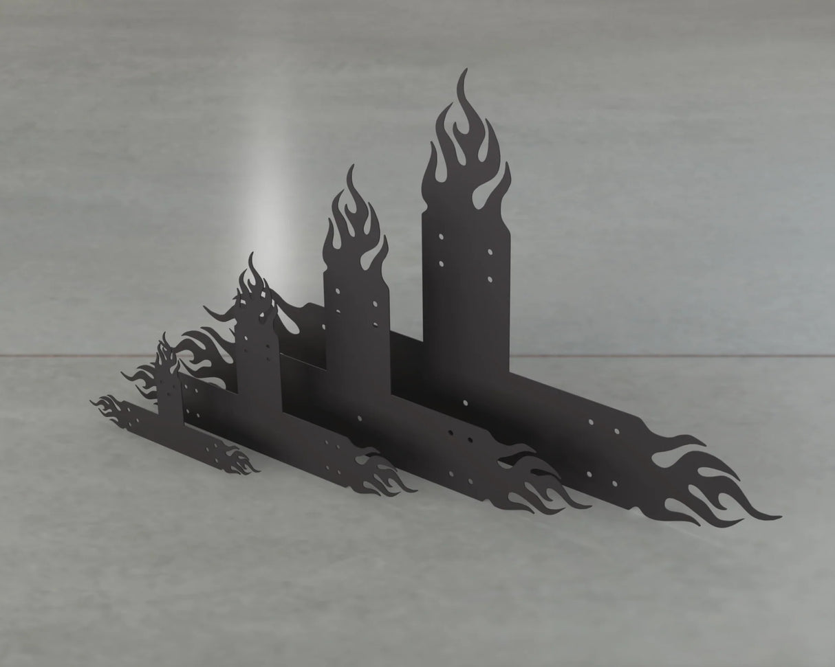 Flaming T Brackets - Various Sizes - Wood Post Brackets - construction brackets - brackets for post and beam construction - beam supports - post support - timber frame brackets - barndominium brackets - exposed beam brackets