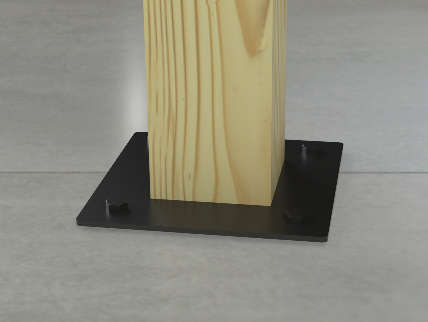 Post Base Plate Bracket - Wood Post Brackets - construction brackets - brackets for post and beam construction - beam supports - post support - timber frame brackets - barndominium brackets - exposed beam brackets