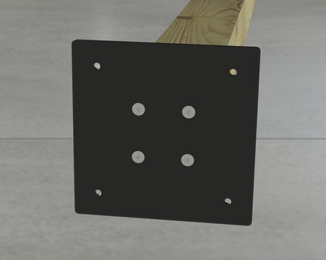 Post Base Plate Bracket - Wood Post Brackets - construction brackets - brackets for post and beam construction - beam supports - post support - timber frame brackets - barndominium brackets - exposed beam brackets