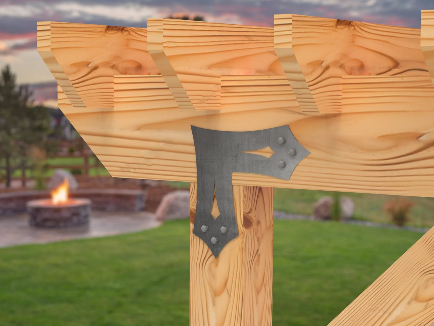 Gothic Brackets For 4x4 Dimensional Lumber - Madison Iron and Wood