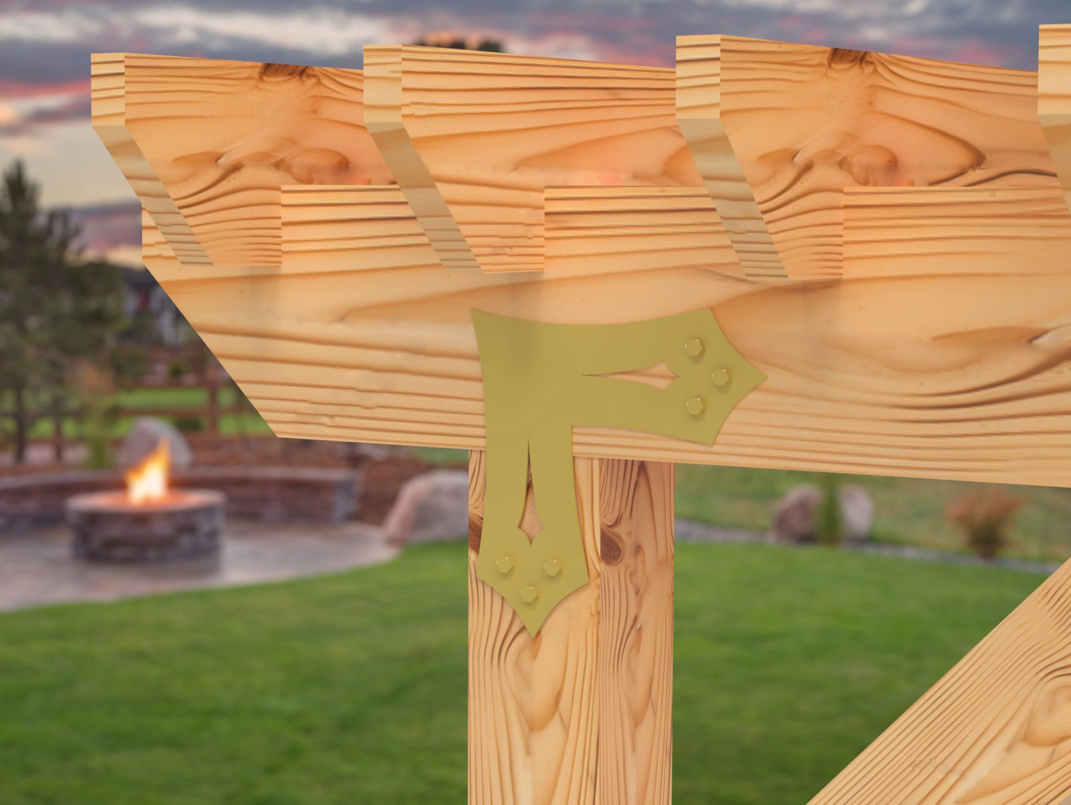 L Bracket - Gothic Style - For 8 Inch Lumber - Wood Post Brackets - construction brackets - brackets for post and beam construction - beam supports - post support - timber frame brackets - barndominium brackets - exposed beam brackets