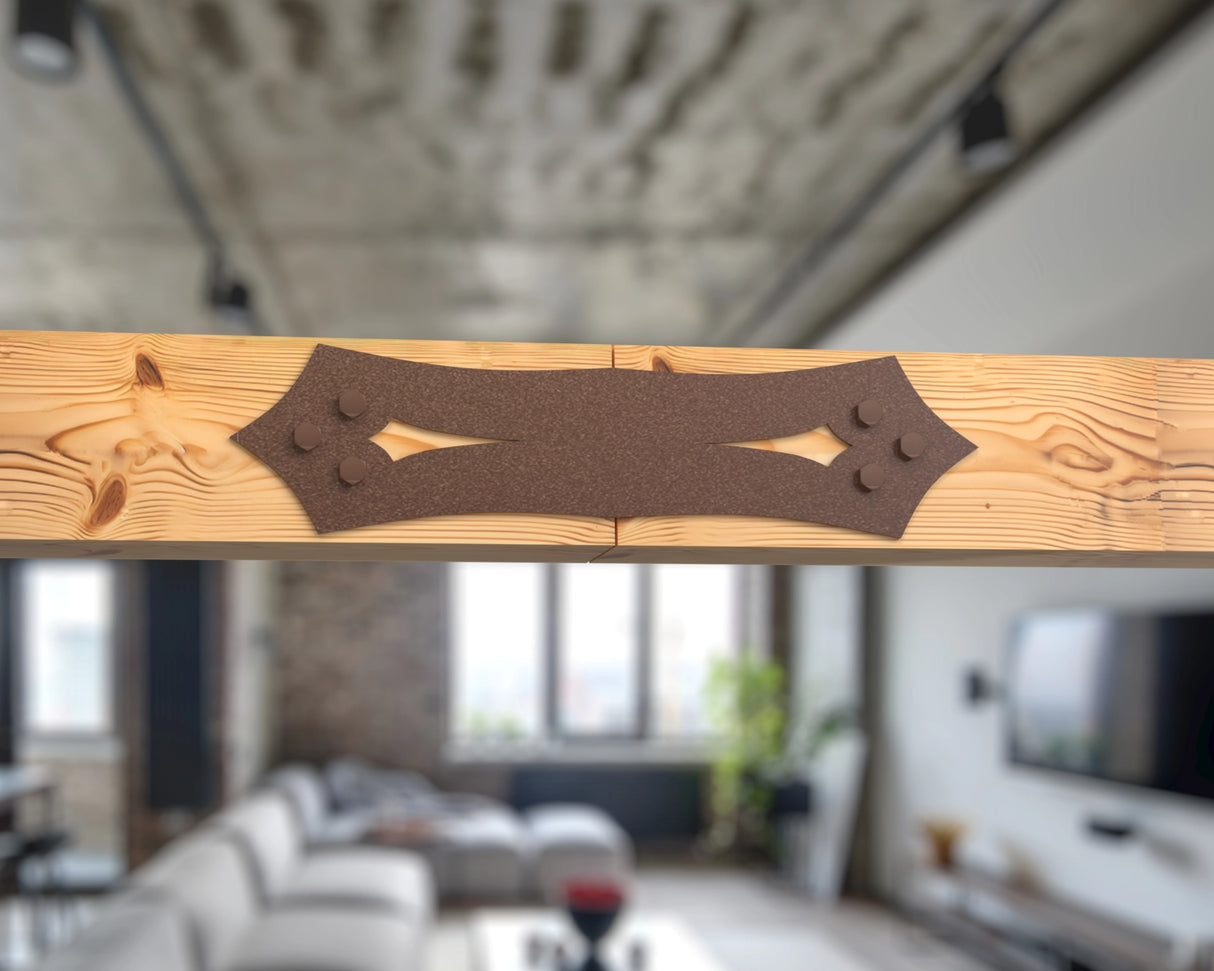 Straight Bracket - Gothic Style - For 8 Inch Lumber - Wood Post Brackets - construction brackets - brackets for post and beam construction - beam supports - post support - timber frame brackets - barndominium brackets - exposed beam brackets