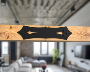 Straight Bracket - Gothic Style - For 8 Inch Lumber - Wood Post Brackets - construction brackets - brackets for post and beam construction - beam supports - post support - timber frame brackets - barndominium brackets - exposed beam brackets