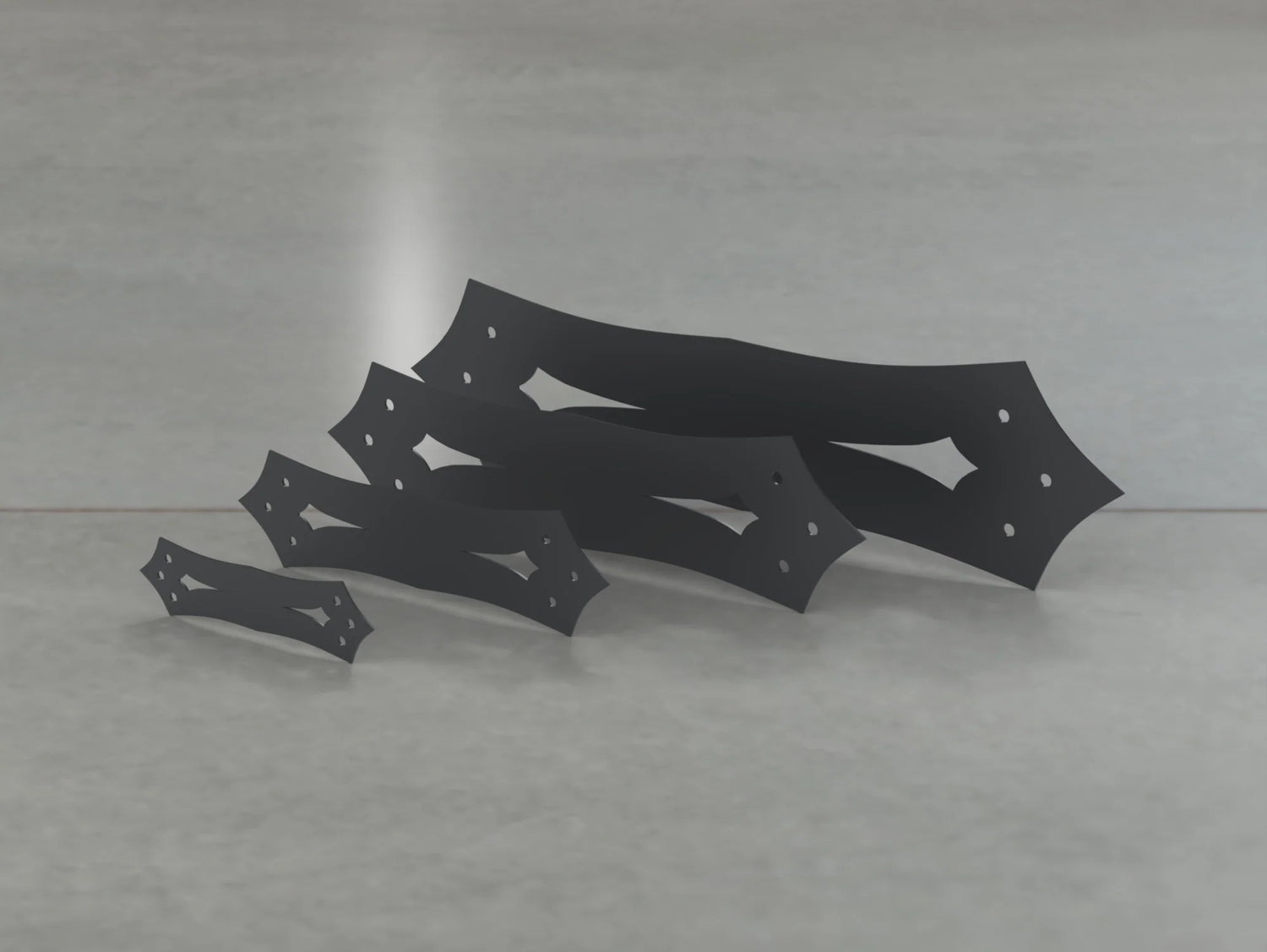 Gothic Style Straight Brackets - Various Sizes - Wood Post Brackets - construction brackets - brackets for post and beam construction - beam supports - post support - timber frame brackets - barndominium brackets - exposed beam brackets