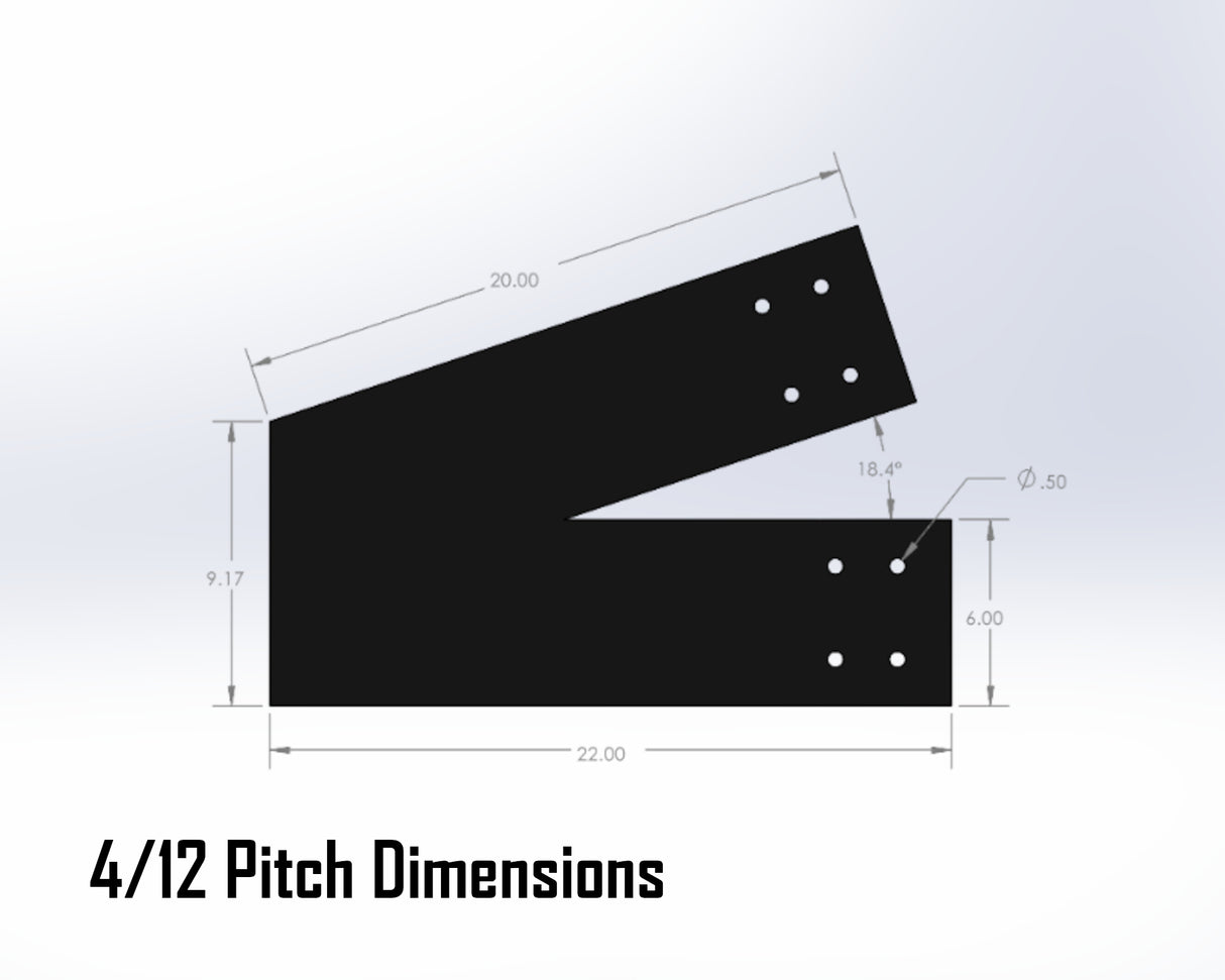 King Truss Bracket Set - Industrial Style - For 8 Inch Lumber