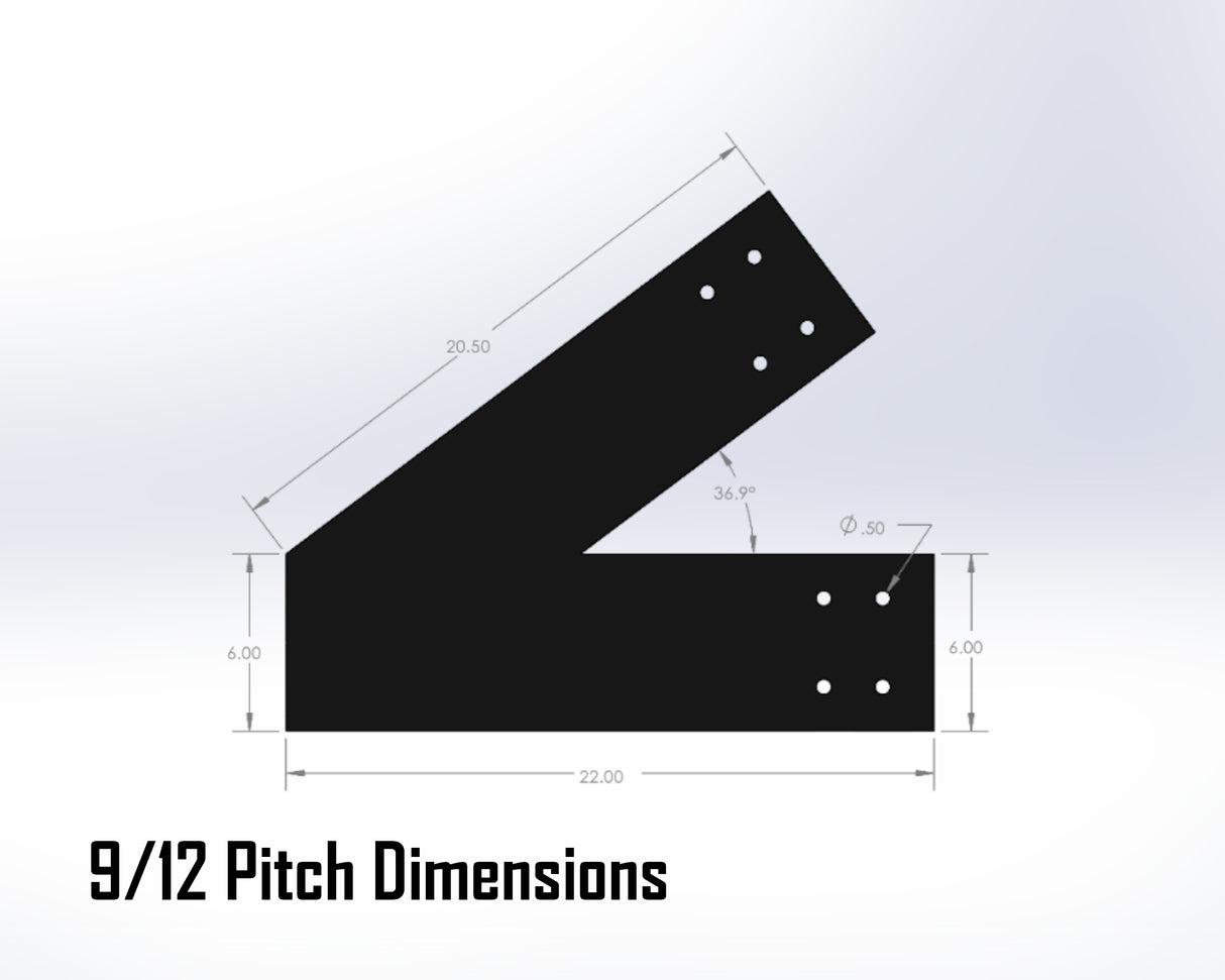 Howe Truss Bracket Set - Industrial Style - For 8 Inch Lumber